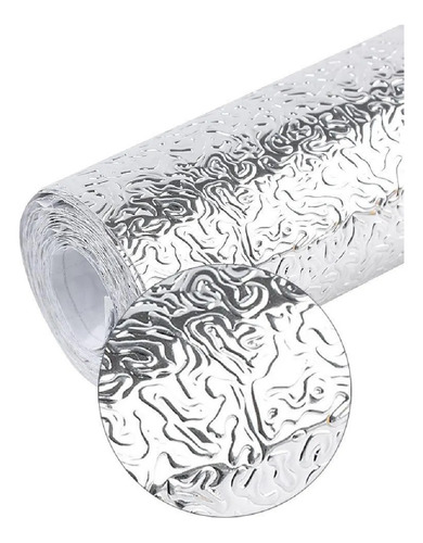 3 Rolos Papel Adesivo Aluminio Lavável Cozinha Impermeável