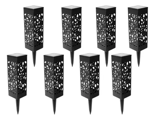 Pack 8 Faroles Solares Modernos Para Jardin Exteriores