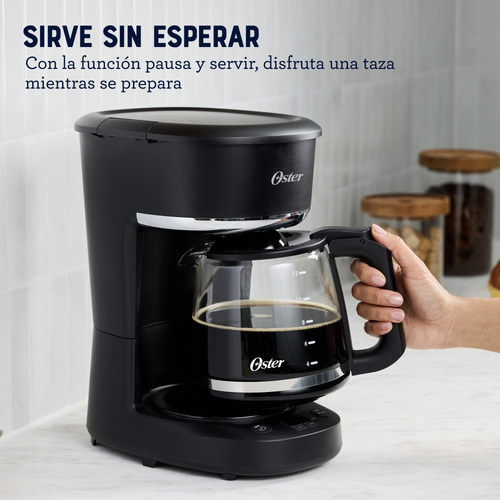 Cafetera Oster Programable Capacidad 12 Tazas Bvstdcp121b Negro