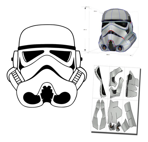 Stormtrooper  Casco Papercraft 