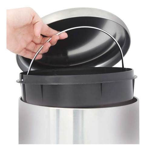 Tacho Basura Cesto Acero Metalico Mor Safira 5 Lts