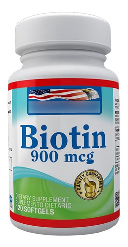 Biotin 900 Mg 120 Capsulas Blandas - Healthy America
