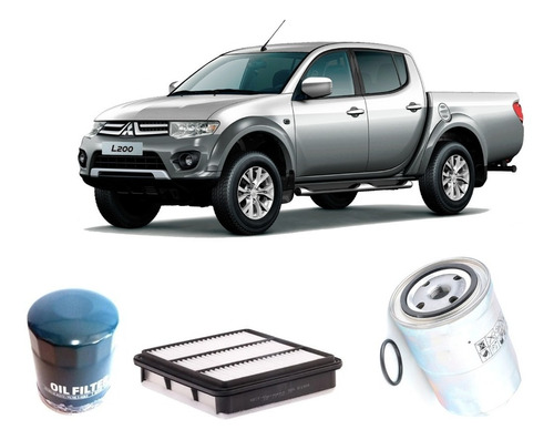 Kit De Filtros Mitsubishi L200 2.5 2007 Al 2012