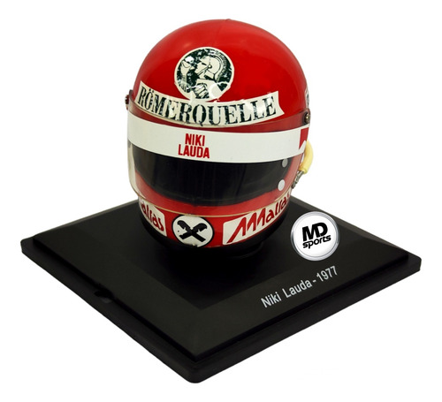 Casco Formula 1 Niki Lauda Scuderi Ferrari F1 1977 Spark 1:5