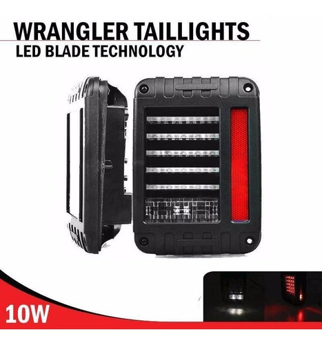 Calaveras Led Jeep Wrangler Jk Rubicon Sahara Negras