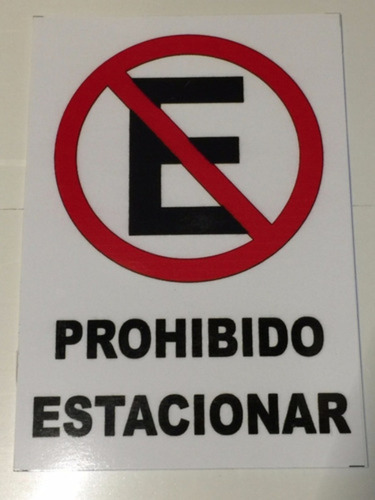 Imagen 3 de 3 de Cartel No Prohibido Estacionar Impreso Plastico 40x30cm C60
