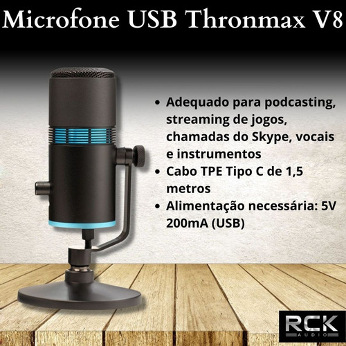 Kit Microfone Usb Thronmax M30 Streaming Completo