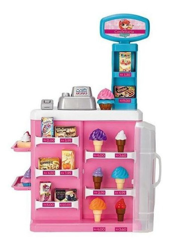 Confeitaria Infantil Com 24 Acessórios C/ Som E Luz Cód 8047