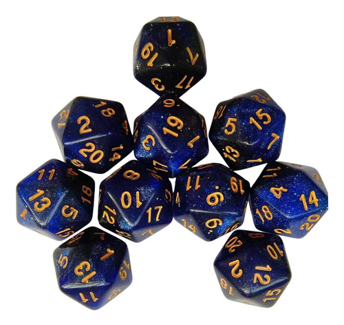 2 X 10pcs Polyhedral Dices D20 Gaming Dices Para Ktv Role