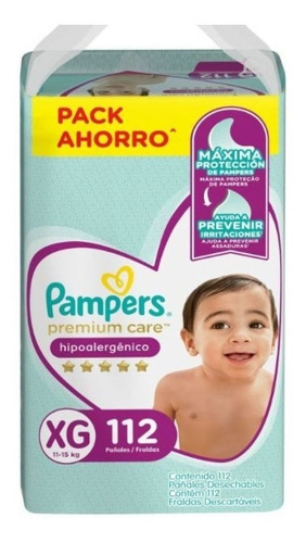 Pañales Pampers Premium Care  Xg 112 Unidades