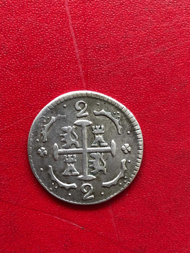 Imagen 2 de 2 de 2 Reales Caracas 1818 Morillera