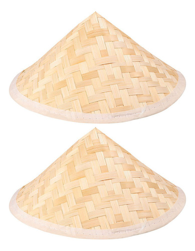 Sombrero Cónico Asiático De Bambú Manual 2