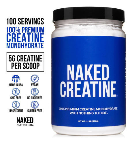 Pure Micronized Creatine Monohydrate - 100 Servings - 500 Gr