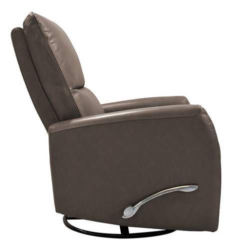 Sillón Reclinable Giratorio - Piel Mocha Marrón Oscuro