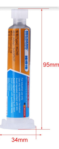 Estaño En Pasta Mechanic Xg-z40 Jeringa 10cc - 35 Grs