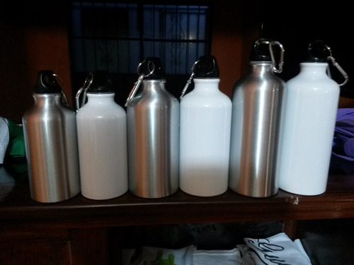 Paquete De 10 Termos De Aluminio Blanco Para Sublimar 600 Ml