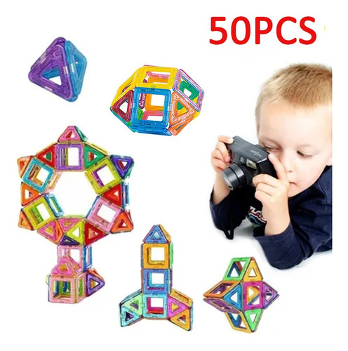 50Pcs todos los Magnético bloques de construcción juguetes para niños educativo Enlighten Rompecabezas 