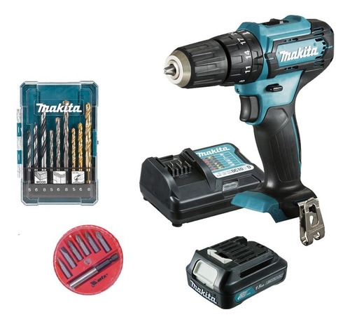 Parafusadeira Furad 12v Hp333dwyx3 Impact Makita + Kit Broca