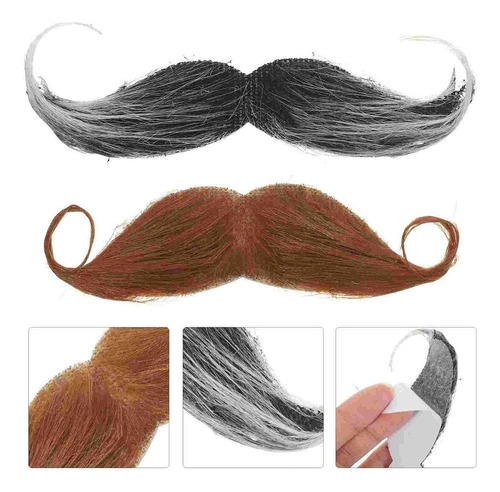Bigotes Falsos Para Carnaval, Juego De Rol, Puesta, 2 Uds.