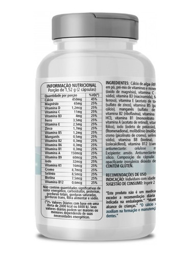 Calmais Alga Lithothamnium + D Clinicmais, 60 cápsulas sabor sin sabor