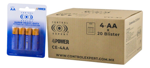 Pila Bateria Aa Control Expert 1.5v 4 Piezas Caja 20 Paquete