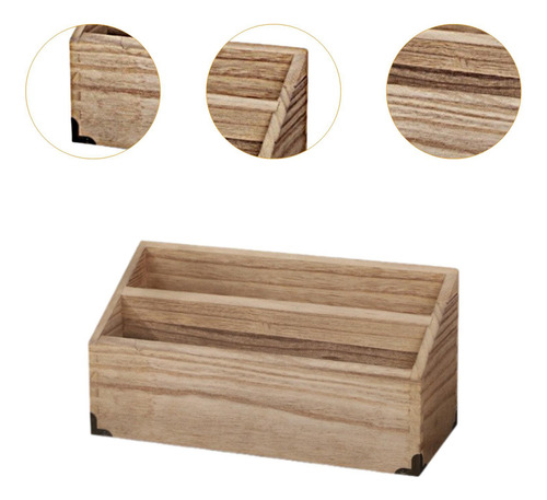 Soporte De Organizador De Escritorio De Madera Con Una