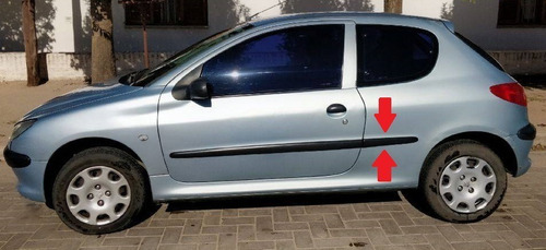 Peugeot 206 3p 1998/07 Bagueta Guardabarros Trasero Izquierd