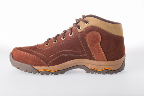 Bota Deportiva Cuero Hombre Teja - Hidrofugada 