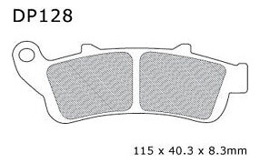 Dp Standard Brake Pads #dp128 Honda Vfr800 Interceptor 1 Zzg