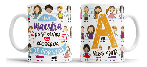 Taza Personalizada Regalo Para Maestro - Maestra 325ml 1pz 