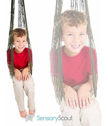 Silla Colgante De Malla Con Asiento Giratorio, Divertida Cue