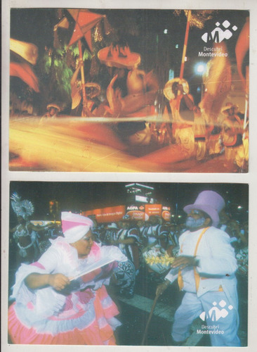 Candombe Carnaval Montevideo 2 Postales Desfile 2008 Cmdf