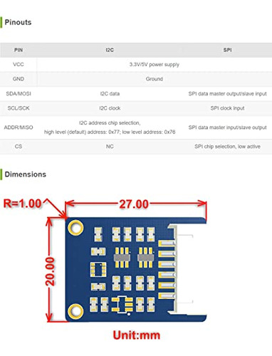 Sensor Ambiental Waveshare, Sensor Ambiental, Tempera Ambien
