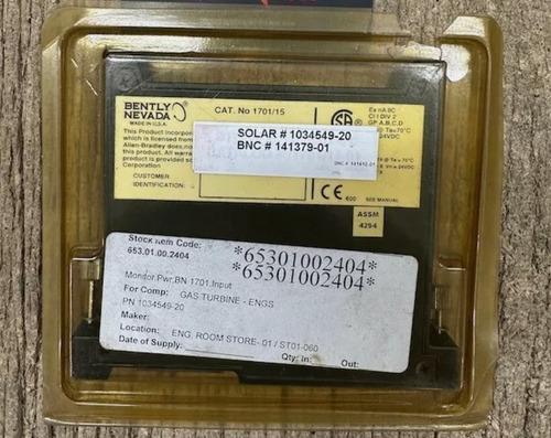 Monitor De Entrada 1701/15 Bently Nevada