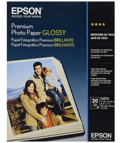 Papel Epson S041286 Premium Glossy Color Blanco