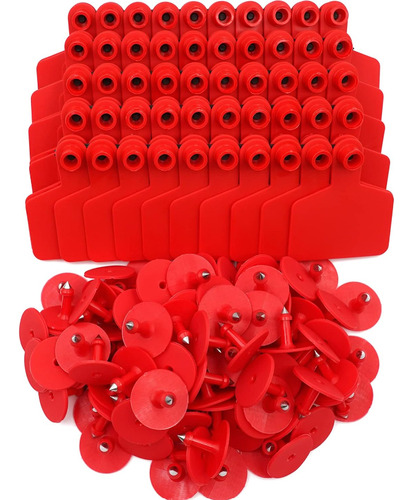 Pack X 100 Crotal Arete Para Ganado 6 X 7.5 Cm Sin Enumerar