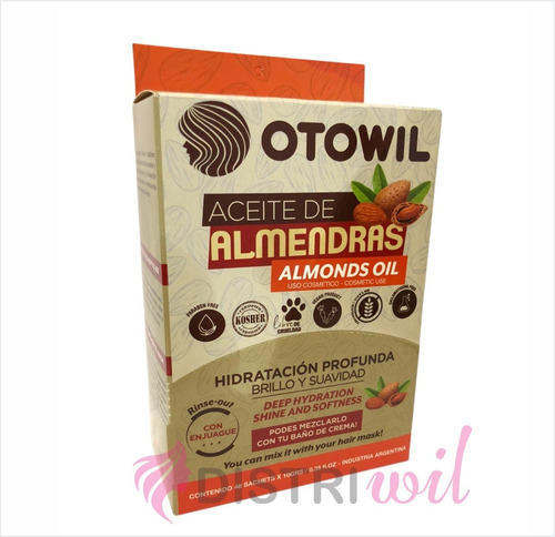 Imagen 3 de 9 de Aceite De Almendras Hidratacion Brillo Y Suavidad Caja X48un