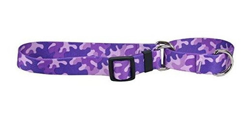 Collar De Ahorque Para Perros En Camuflaje Morado, Grande.