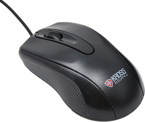 Imagem 1 de 5 de Mouse Com Fio Ke-m105 Clássico Preto Kross Elegance 
