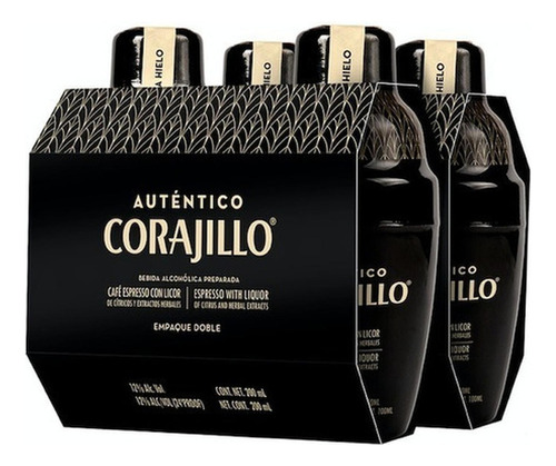 Auténtico Corajillo 4 Piezas De 100ml Cada Uno