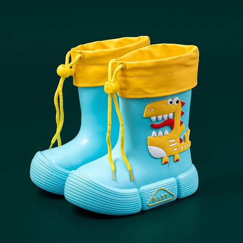 Bota Para Lluvia Infantil Modelo Con Dibujos De Dinosaurio