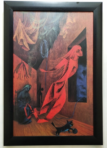 Remedios Varo / La Tejedora Roja Enmarcada 39 X 60 Cms