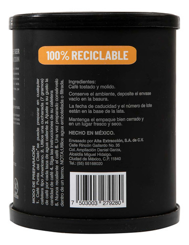 Lata Café Alta Extracción T Y M 300g