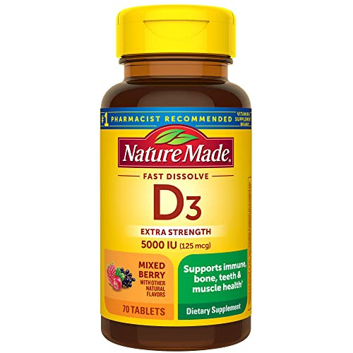 Natural Hecho Fuerza Adicional Vitamina D3 5000 Iu 8kq2p