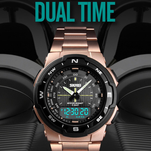 Reloj Cronógrafo Luminoso De Moda Skmei 1370
