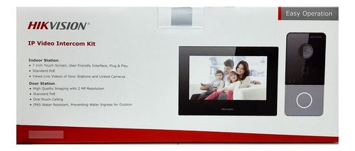 Intercomunicador de vídeo IP Hikvision DS-Kis605-P con pantalla blanca e intercomunicador