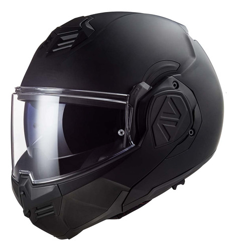 Ls2 Helmets Advant - Casco Modular (negro Mate Negro - Media