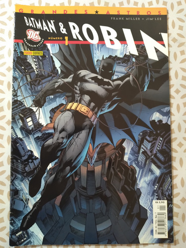 Grandes Astros: Batman & Robin N° 1 De 10 - Frank Miller + Jim Lee - Panini Comics 2007 - Em Português - Capa Mole - Lombada Com Grampos (Usado)