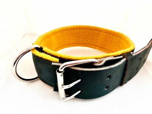 Collar 5 Cms De Ancho Reforzado Nylon /piel C/fieltro 