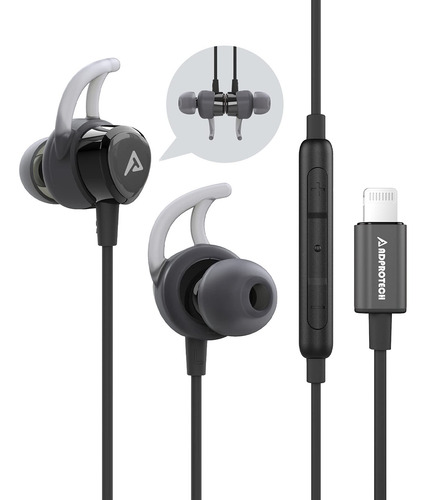 Auriculares Lightning Con Certificación Adprotech Mfi Para I